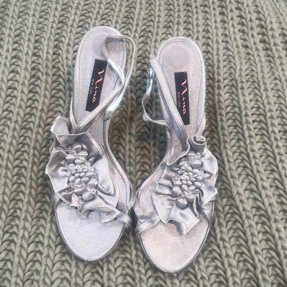 Nina New York Grey High Heels Pre Owned